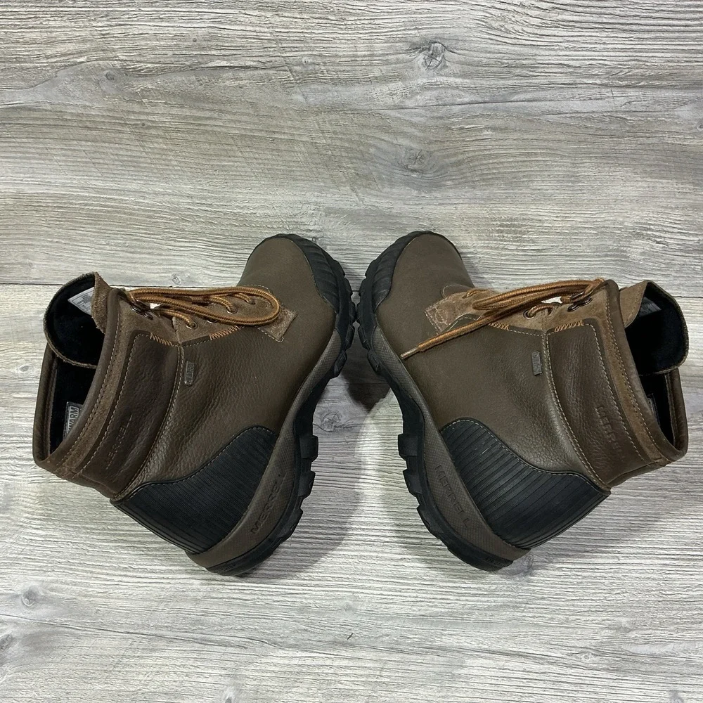 Merrell Men's Boots Canteen Brown J42043 Lace Up Outdoor Select Dry WP Size 12